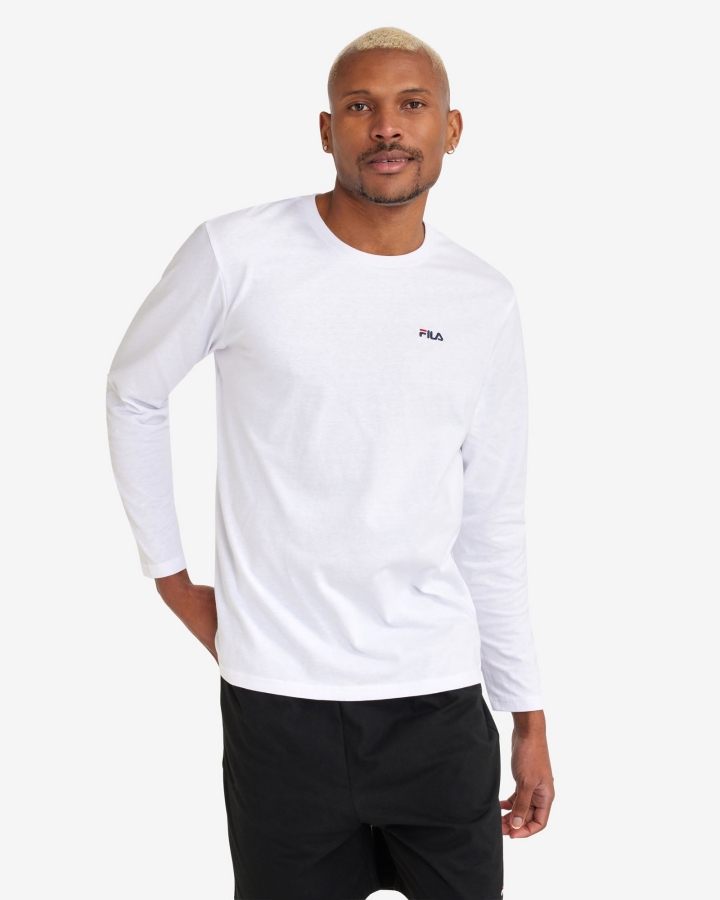 White Men's Basic L-S Tee Fila