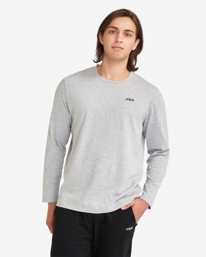 Men's Basic L-S Tee Fila Silver Marle
