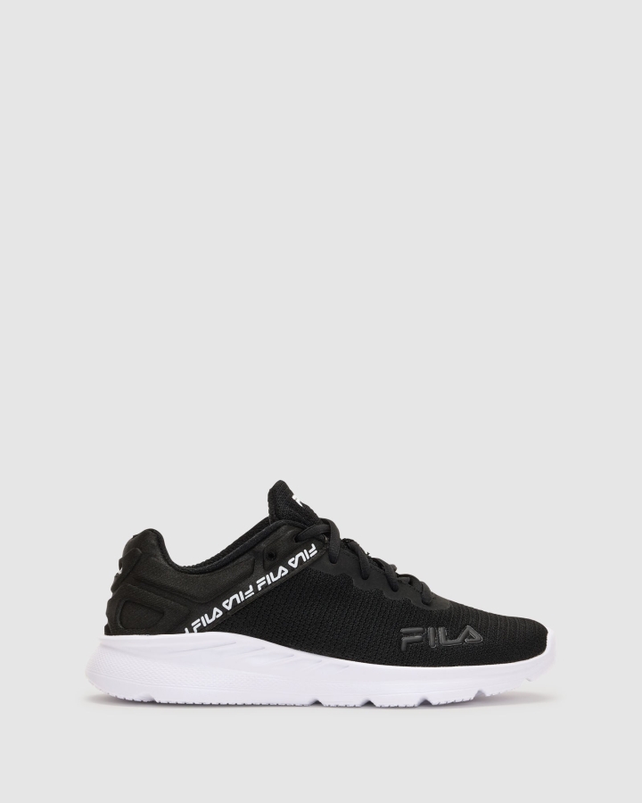 Black-Black-White Fila Women's Lightspin