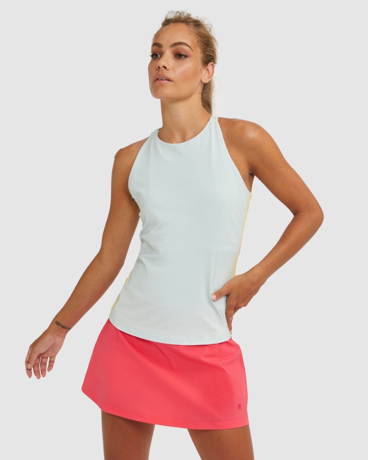 FILA High Neck Racerback Tank Fila Grey-Sunshine