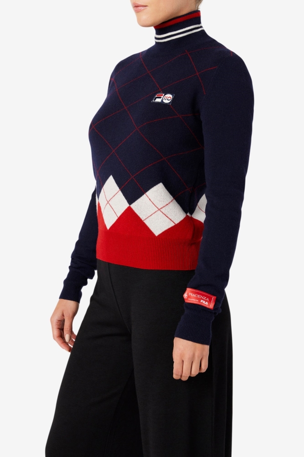 Turtleneck Sweater Fila Navy-White-Red