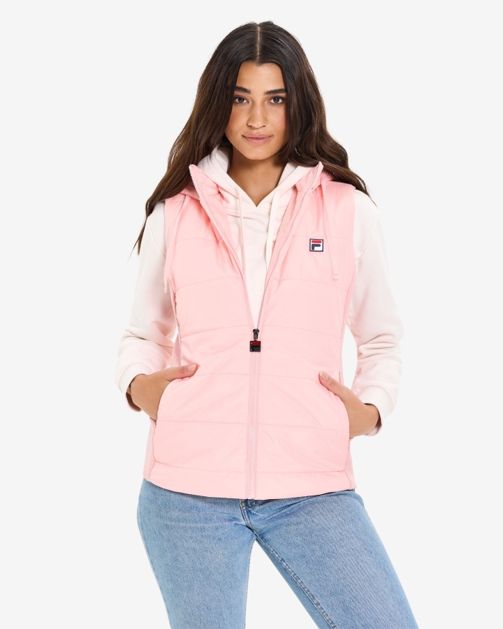 Women's Iranga Puff Vest Pale Rose Fila