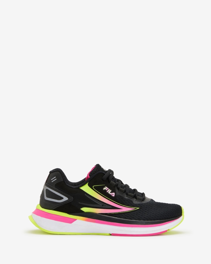Fila Black-Pinkglo-Safeyellow Women's FILA Instinx