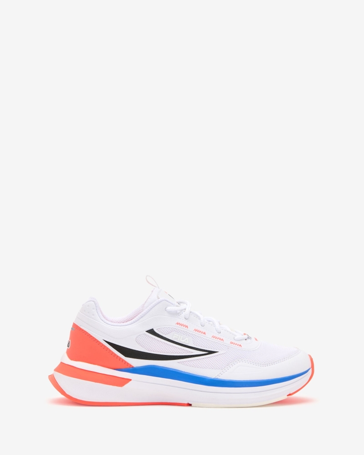 Women's Zagari White-Fierycoral-Nebulblue Fila