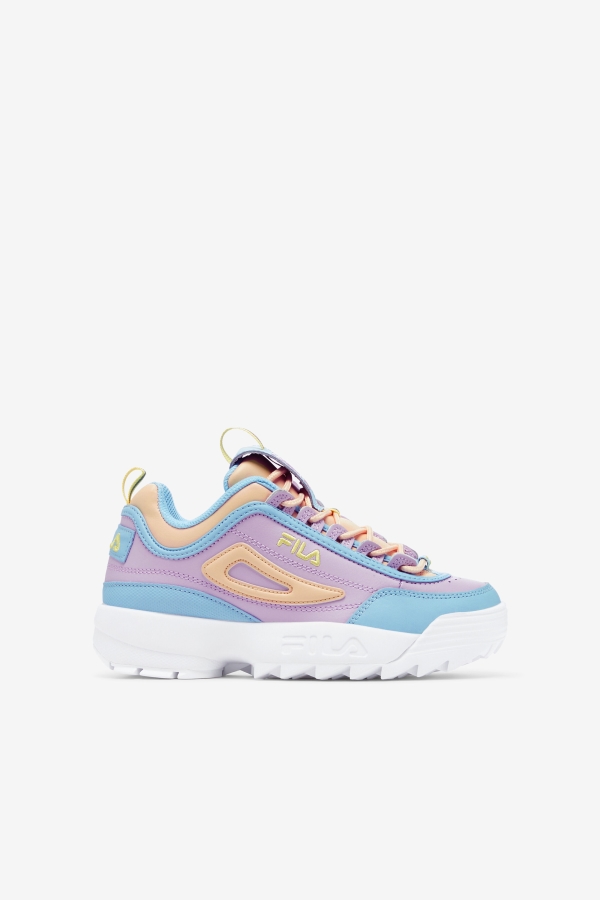 Blue-White-Orchid Fila Big Kids' Disruptor 2 Premium