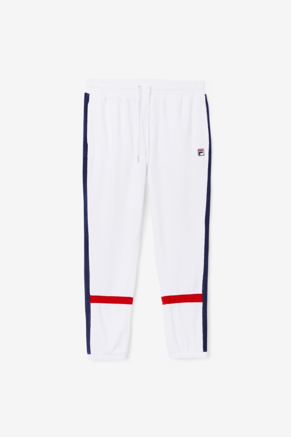 Fila White-Navy-Red Ravid Velour Pant