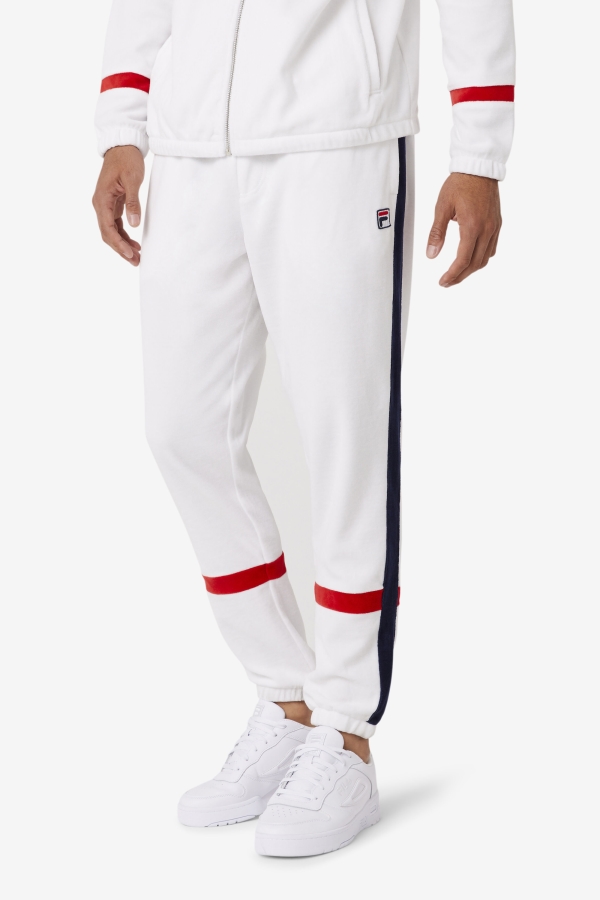 Fila White-Navy-Red Ravid Velour Pant