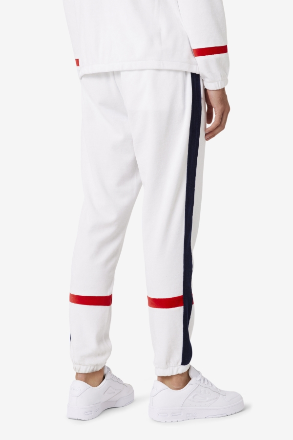 Fila White-Navy-Red Ravid Velour Pant