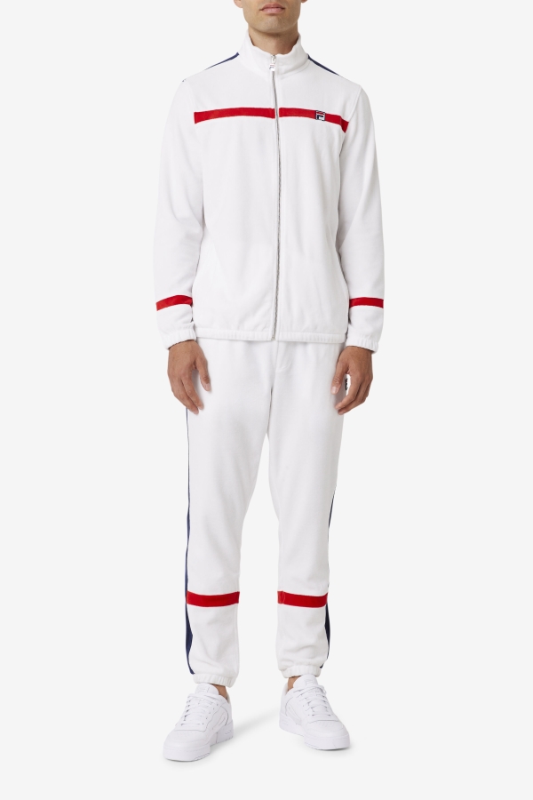 Fila White-Navy-Red Ravid Velour Pant