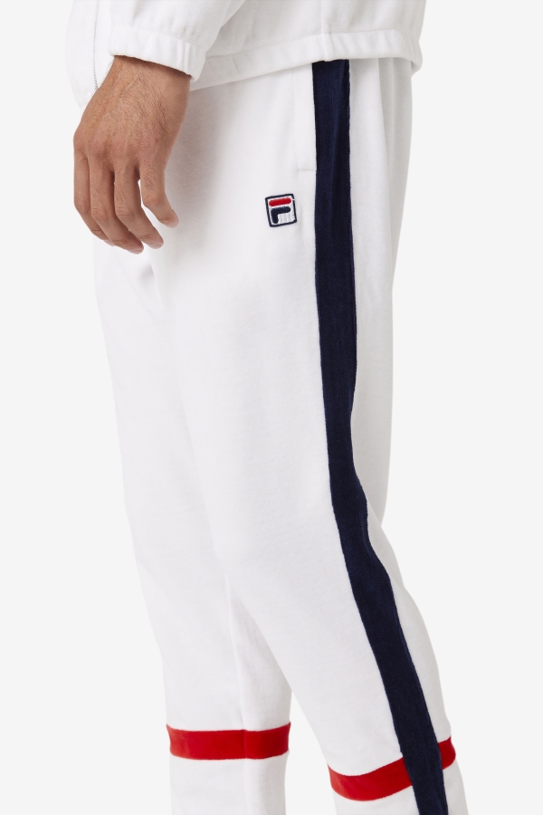 Fila White-Navy-Red Ravid Velour Pant