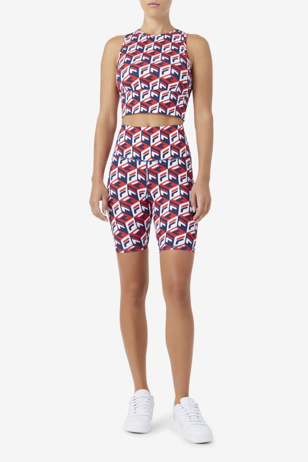 Fila Red-Navy-White Ainhoa Bike Short