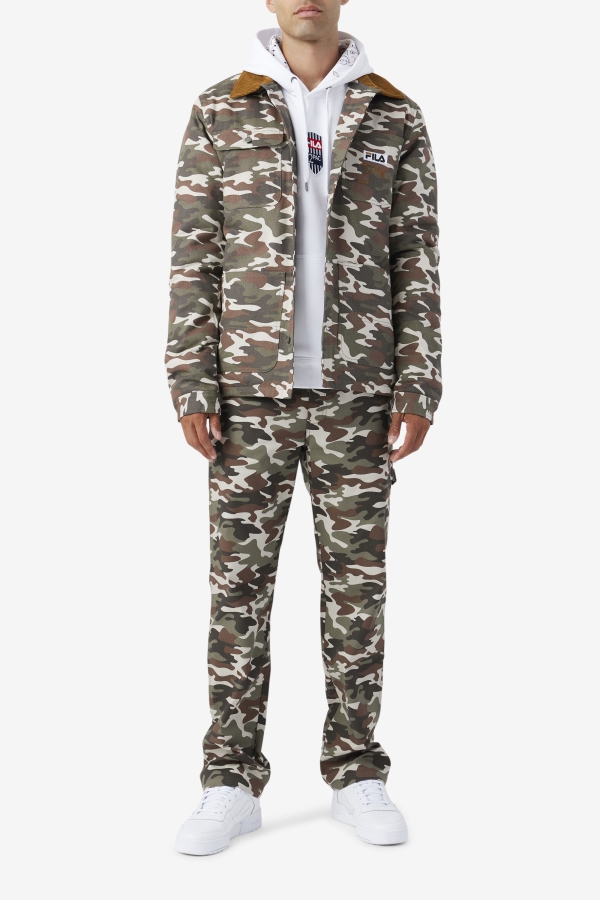 2Pac Jacket Fila Camo Print-Bronze Brown