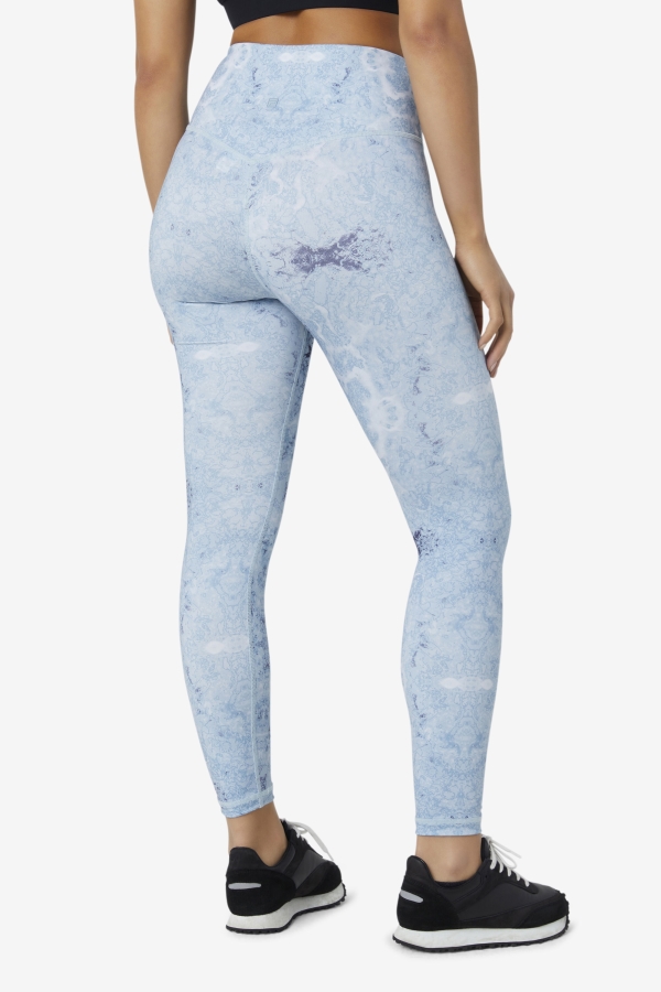 Blue Fog Print Forza Sleek 7-8 Leggings Fila
