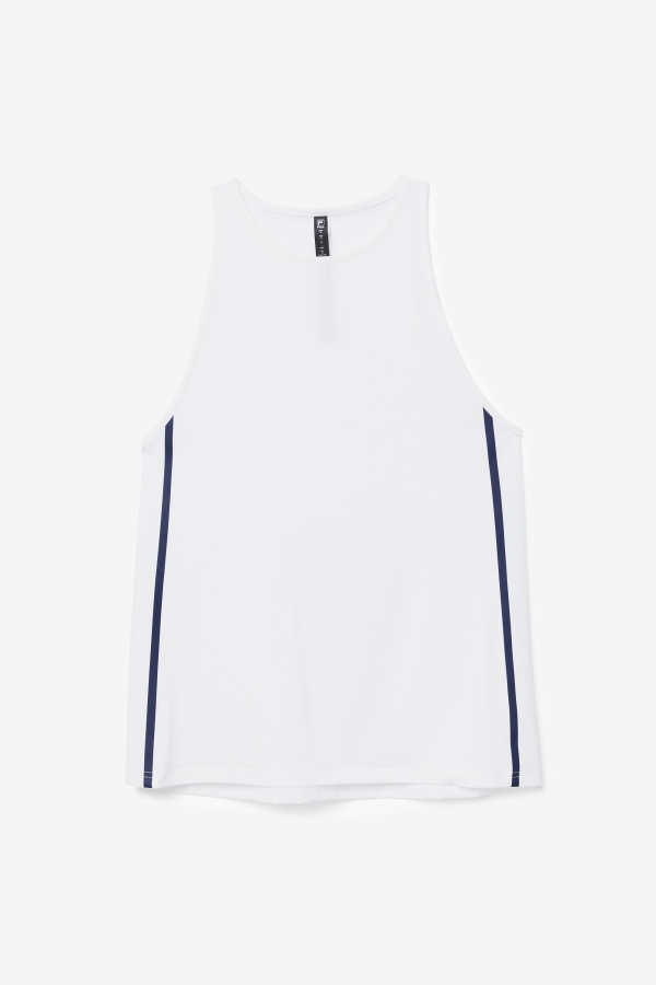 Fila White-White Heather-Black Fi-Lux Loose Tank Top