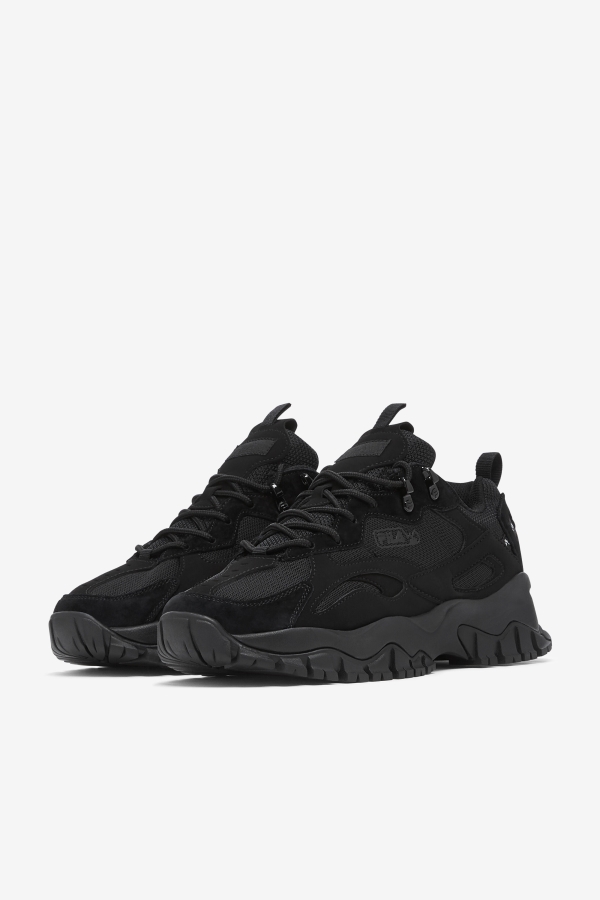 Black-Metallic Silver Fila Men\'s Ray Tracer TR 2