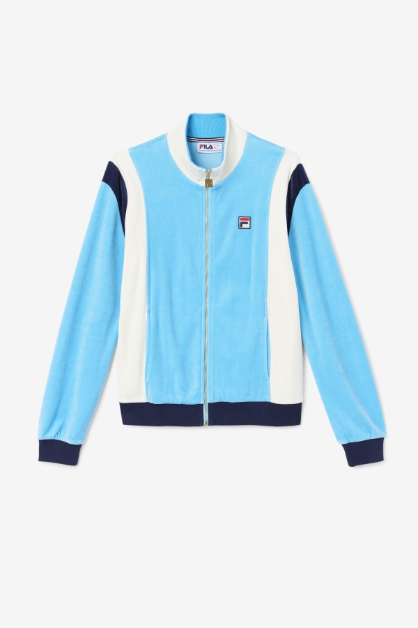 Fila Floyd Velour Jacket Aquarius-Egret-Navy