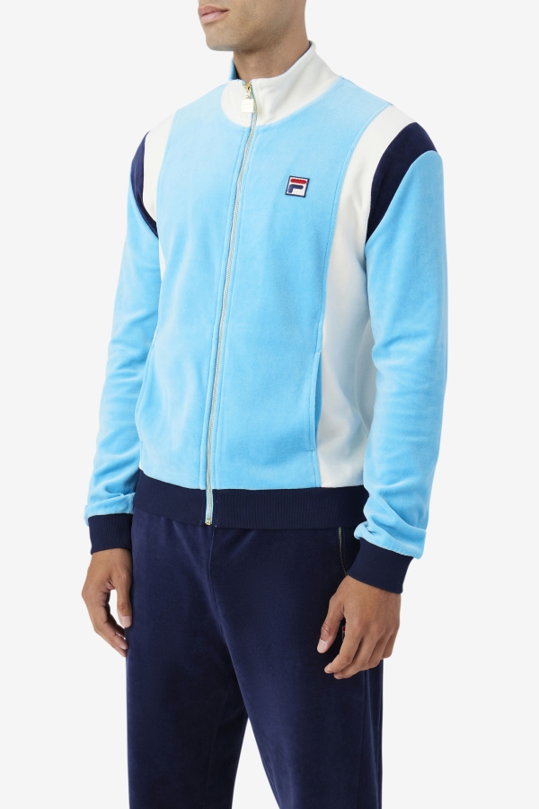 Fila Floyd Velour Jacket Aquarius-Egret-Navy