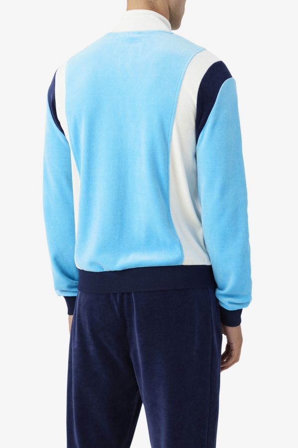 Fila Floyd Velour Jacket Aquarius-Egret-Navy