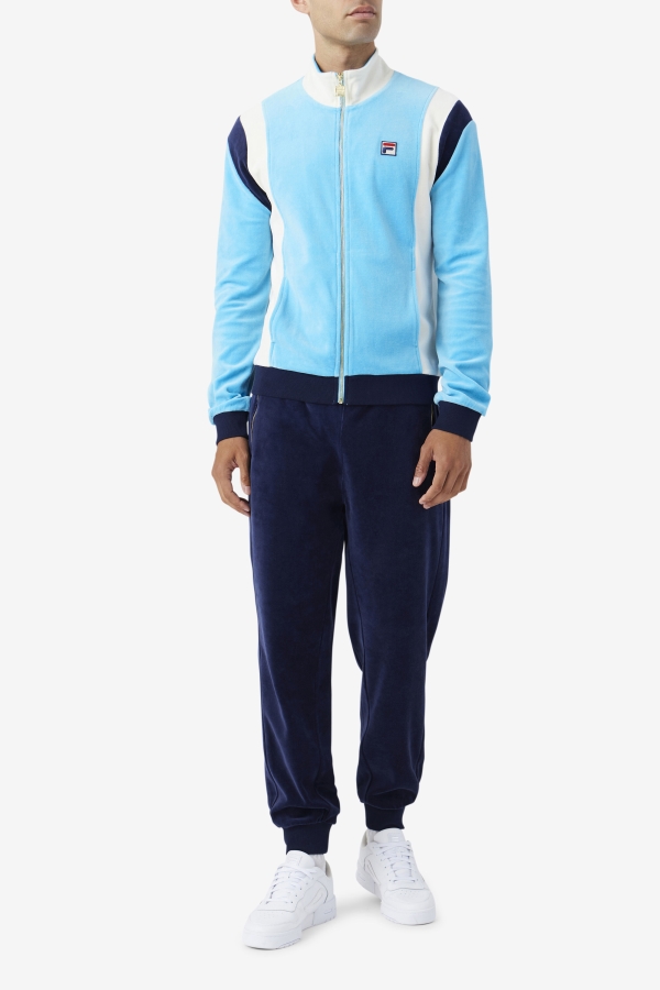 Fila Floyd Velour Jacket Aquarius-Egret-Navy
