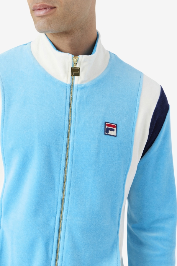 Fila Floyd Velour Jacket Aquarius-Egret-Navy