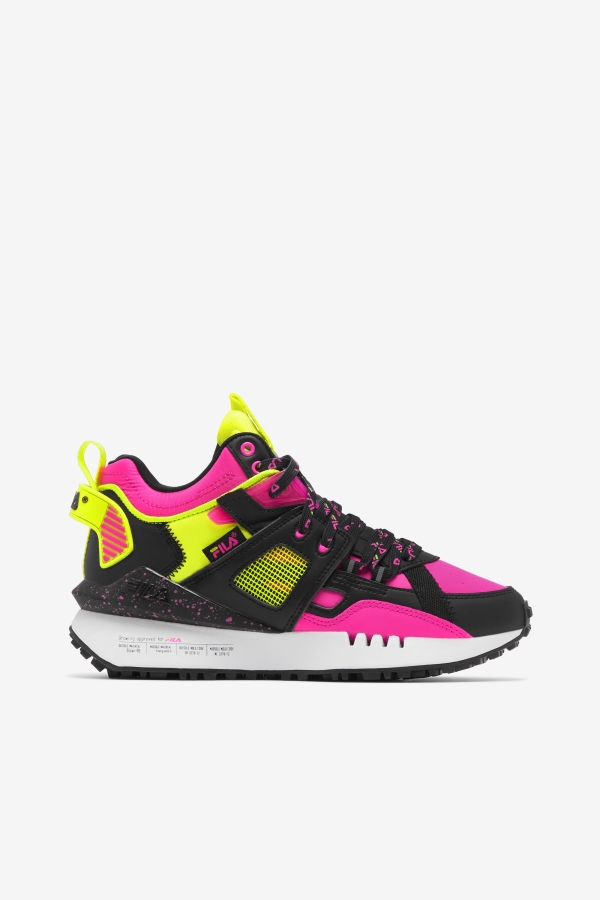 Black-White-Pink Glow Women's Spectra Fila