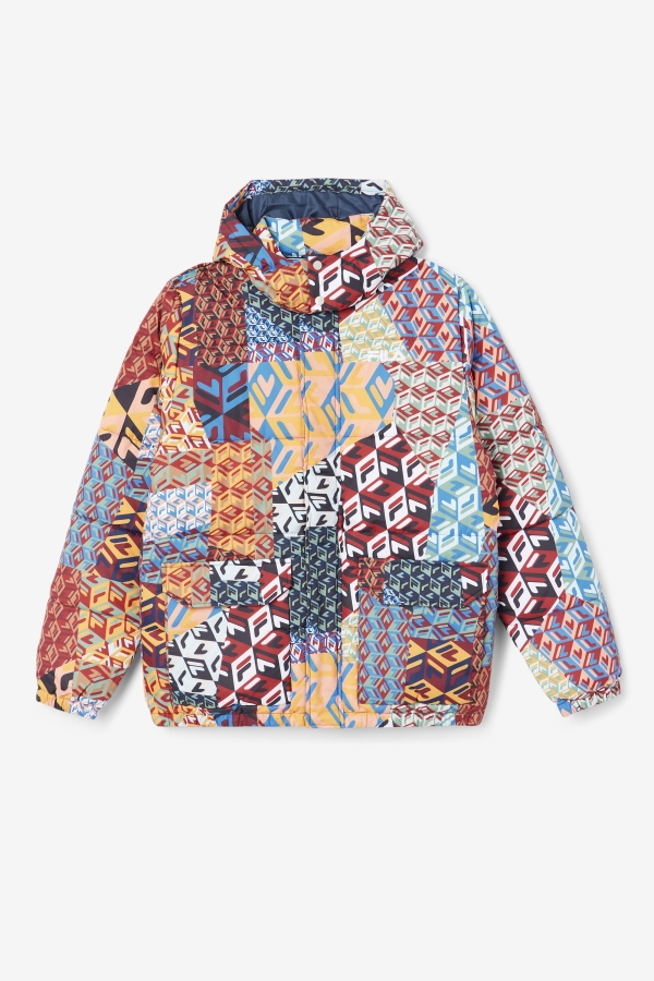 Vostok Outdoor Puffer Jacket Fila Ocean-Yellow-White