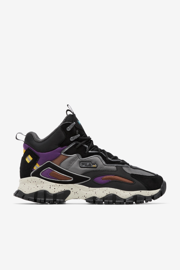 Fila Men's Ray Tracer Tr 2 Mid Black-Purple-Pelican