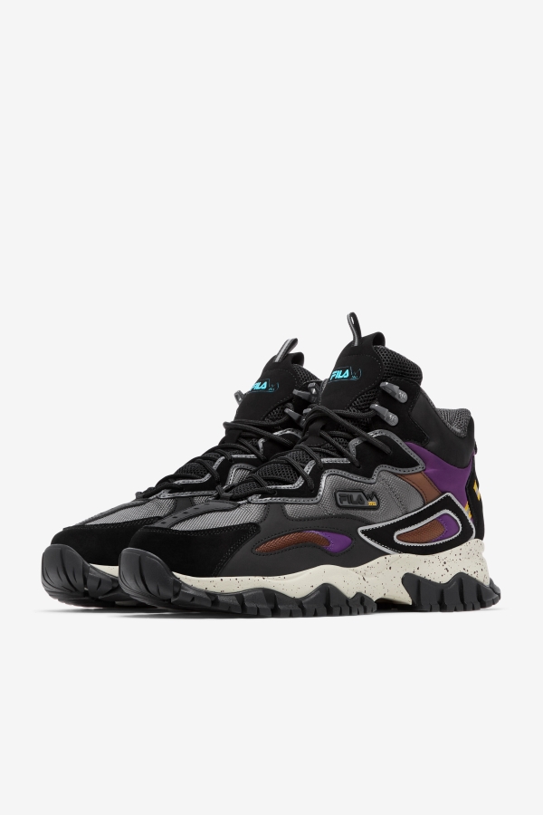 Fila Men\'s Ray Tracer Tr 2 Mid Black-Purple-Pelican