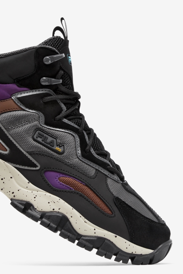 Fila Men\'s Ray Tracer Tr 2 Mid Black-Purple-Pelican