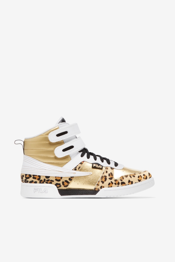 Fila Metallic Gold-White-Black Women's F-14 Metallic