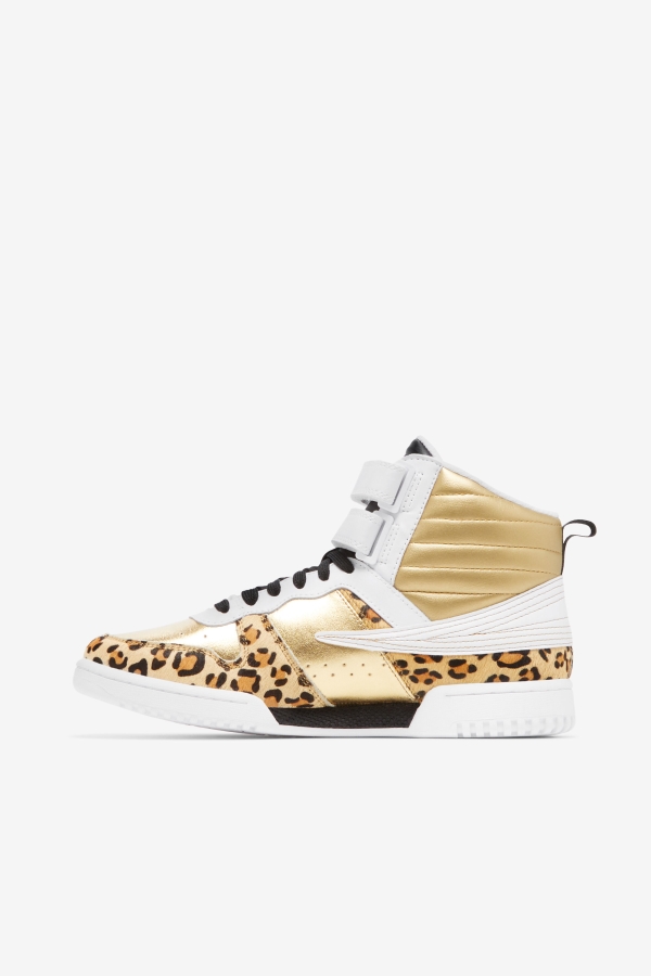 Fila Metallic Gold-White-Black Women\'s F-14 Metallic