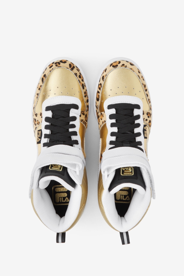 Fila Metallic Gold-White-Black Women\'s F-14 Metallic