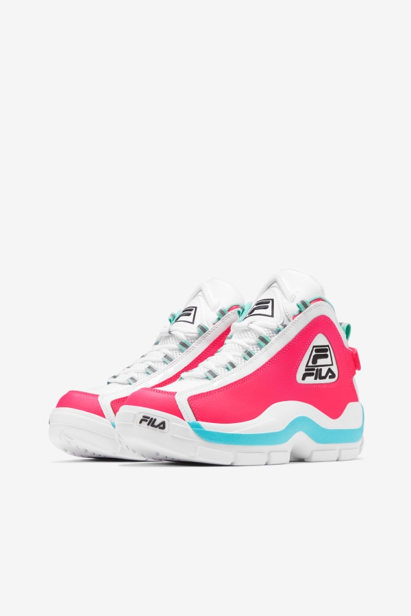 Women\'s Grant Hill 2 White-Diva Pink-Blue Fila