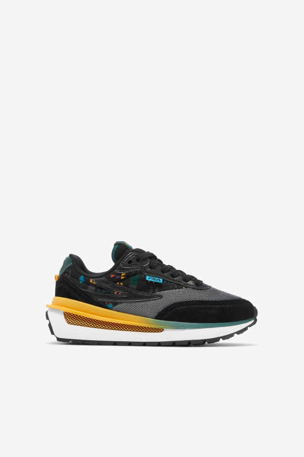 Big Kids' Renno Fila Black-June Bug-Saffron