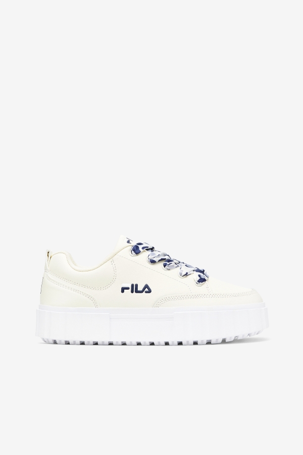 Fila Women's Sandblast Low Satin Lace White-Navy-White