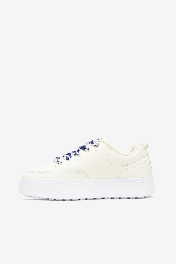 Fila Women\'s Sandblast Low Satin Lace White-Navy-White