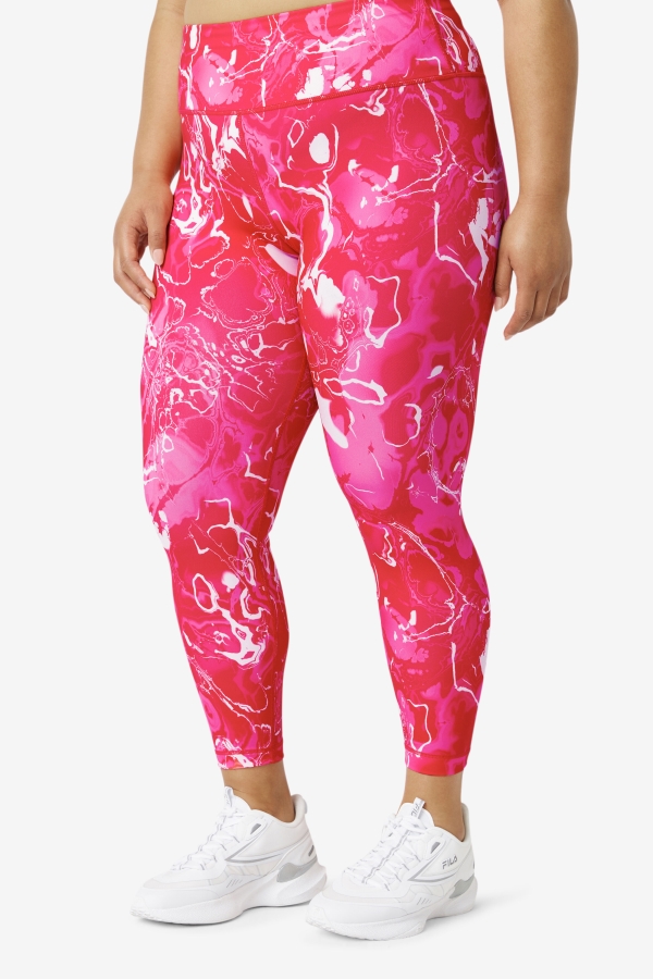 Pink Marble Fila Forza Sleek 7-8 Leggings