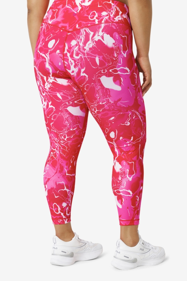 Pink Marble Fila Forza Sleek 7-8 Leggings