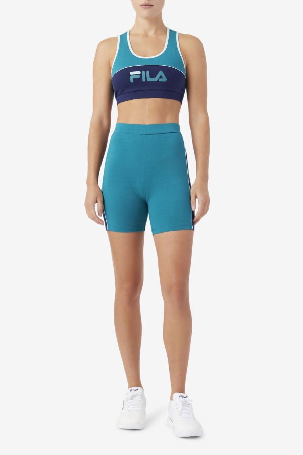Fila Deep Lake-Navy-Iced Aqua Davina Bike Short