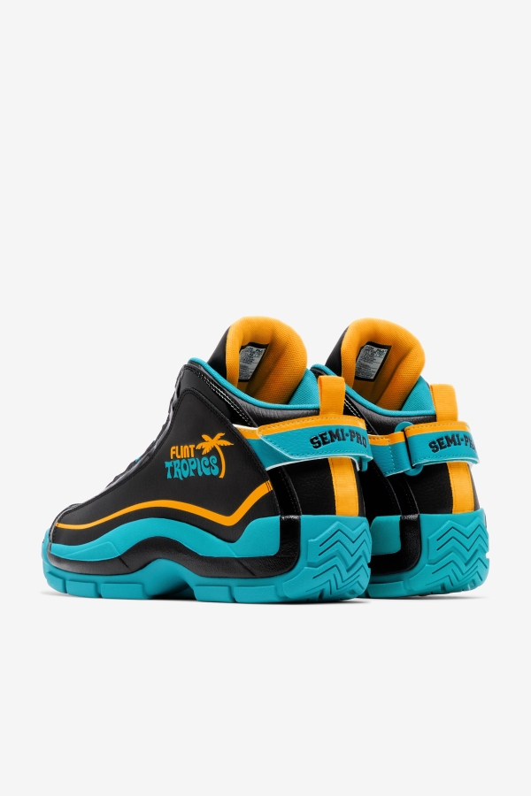 Men\'s Grant Hill 2 x Semi-Pro Fila Black-Teal-Zinnia