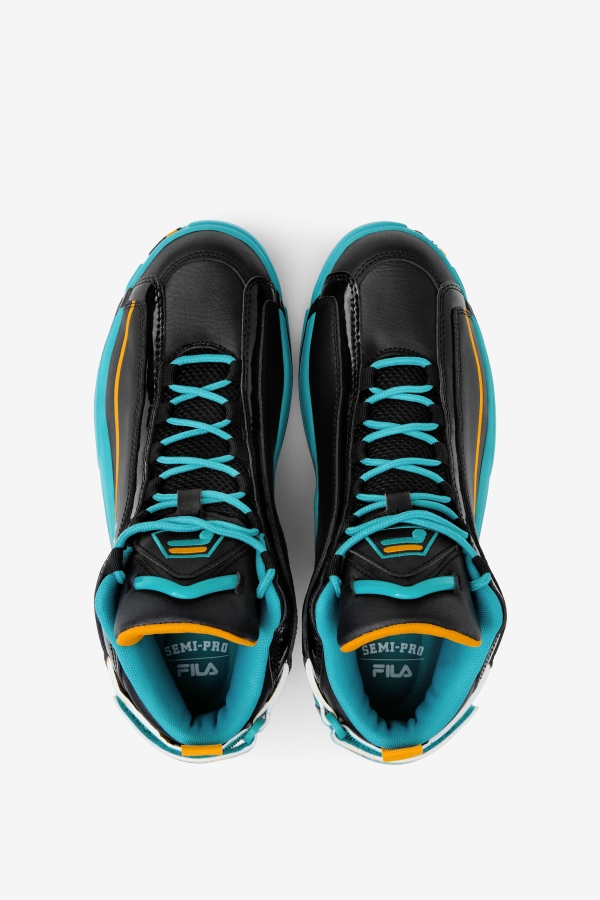 Men\'s Grant Hill 2 x Semi-Pro Fila Black-Teal-Zinnia