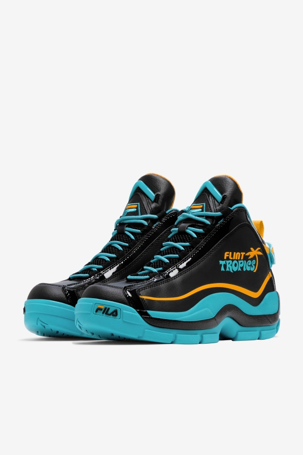 Men\'s Grant Hill 2 x Semi-Pro Fila Black-Teal-Zinnia
