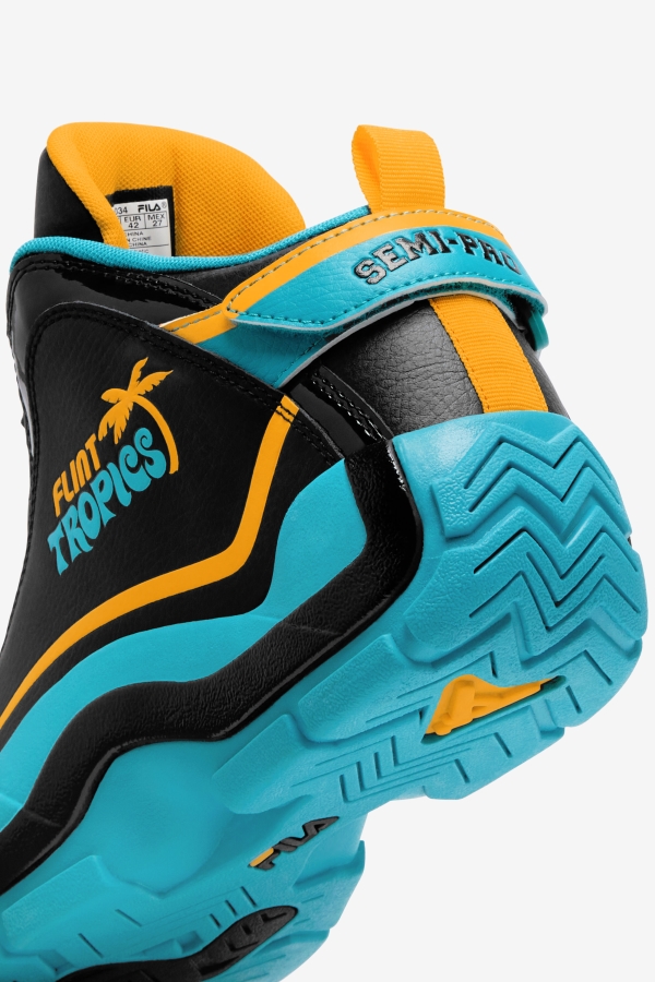 Men\'s Grant Hill 2 x Semi-Pro Fila Black-Teal-Zinnia