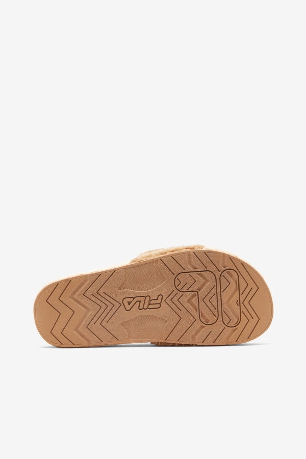 Fila Beige-Navy-Red Women\'s Fuzzy Drifter
