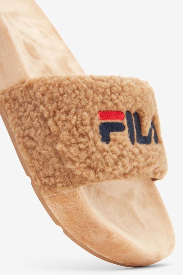 Fila Beige-Navy-Red Women\'s Fuzzy Drifter