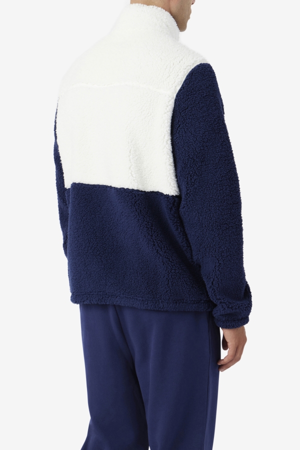 Egret-Navy-Deep Lake Fila Ravi Sherpa Jacket