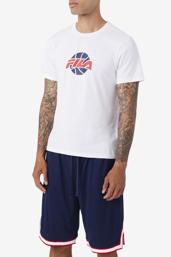 White-Navy-Red Nomi Tee Fila