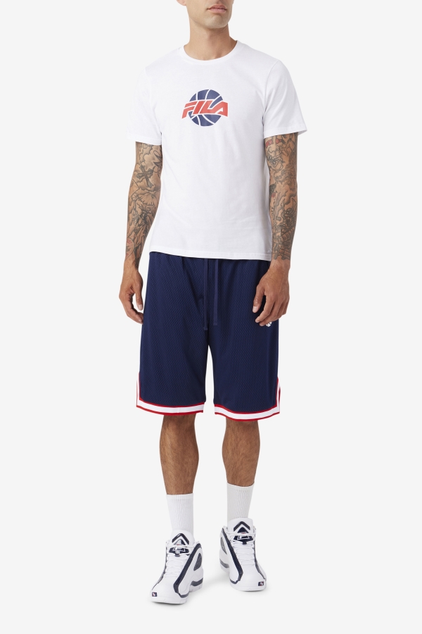 White-Navy-Red Nomi Tee Fila
