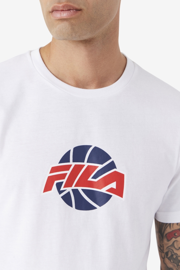 White-Navy-Red Nomi Tee Fila