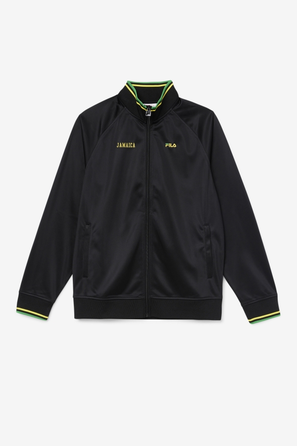 Black-Yellow-Fern Green Fila Jamaica Track Jacket